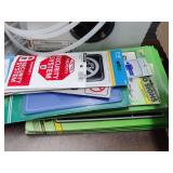 Restroom signs and other