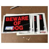 Beware of Dog signs, plastic