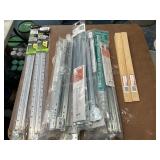 Drawer glides, picture hangers wheel barrow wedges