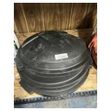 3 plastic garbage can lids