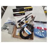 HDMI cables, network cable, subwoofer cable and