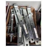 Hinge straps and bolt hooks