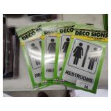 4 restroom signs