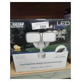 2 LED solar motion security flood lights