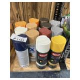 Mixed cans of spray paint, 13 cans