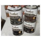 Varathane wood stain (4) 1/2pts