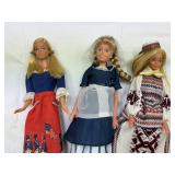 3 Ethnic Barbie Dolls