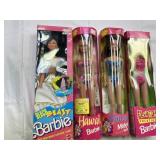 4 Assorted Barbie Dolls - Beach Theme
