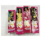 4 Barbie Dolls - 1980s -  Tropical