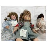 3 Porcelain Dolls