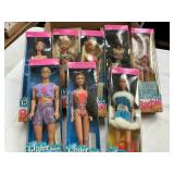 8 Assorted Barbie Dolls- Glitter Beach