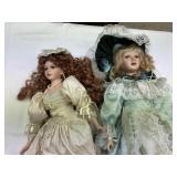 2 Large Porcelain Collector Dolls