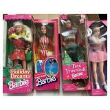 4 Assorted Barbie Dolls