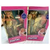 2 Barbie Dolls - Twirly Curls 1982