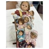 Group Vinyl Dolls with Expressive Faces