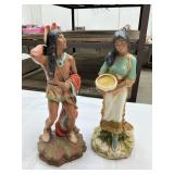 2 Native American Figures