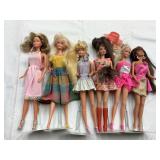 6 Assorted Dolls - some Barbie