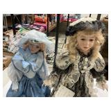 2  Large Porcelain Collector Dolls