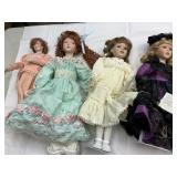 4 Large Collector Dolls