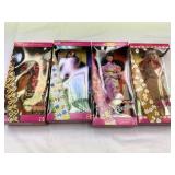 4 International Barbie Dolls
