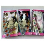3 Native American Barbie Dolls
