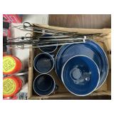 Ceramic Coated Metal Camp Dishes with Carry bag