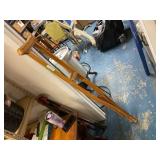 Wood crutches, golf club, cane, and umbrella