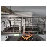2 metal milk crates