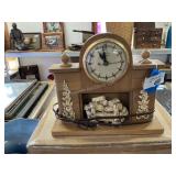 Vintage Wood Mantle Clock