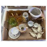 Vintage glass and ceramic items