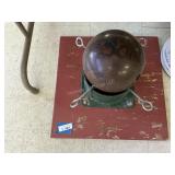 Bowling Ball and Christmas Tree Stand