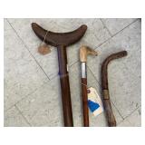 3 Old Walking Sticks