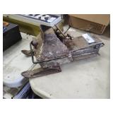 Homemade metal snowmobile figure