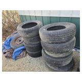 Assorted used tires and sizes