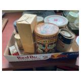 Assorted old tins
