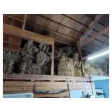 Hay in horse barn