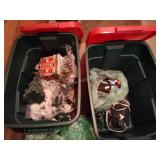 Christmas village items 2 totes