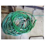Garden hoses and sprinkler