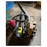 2 blowers and small vacuum cleaner