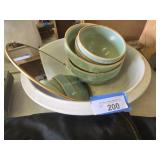 Vintage bowls and mirror
