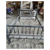 Antique wood bed frame