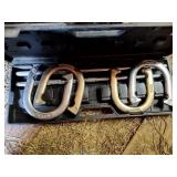 2 croquet sets and horseshoes