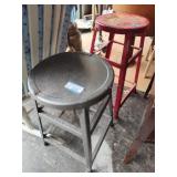 2 metal stools