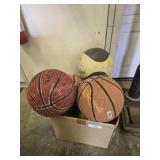 Box of basketballs
