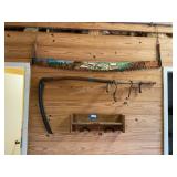 Saw, scythe and shelf