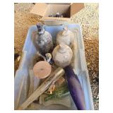 Glass bottles and other items
