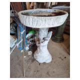 Concrete birdbath