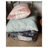Pillows and blanket