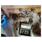 Hay trolley, pulleys and other