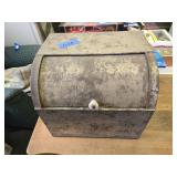 Vintage metal bread box